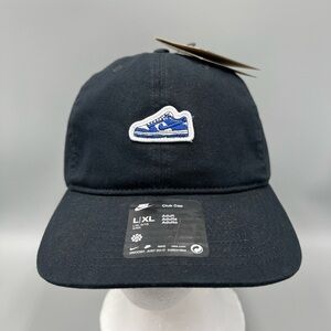 Nike Black Cap with Blue Logo